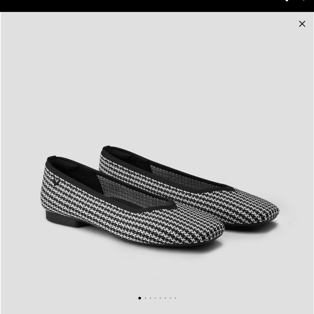 Vivaia black and white flats brand new  with out box